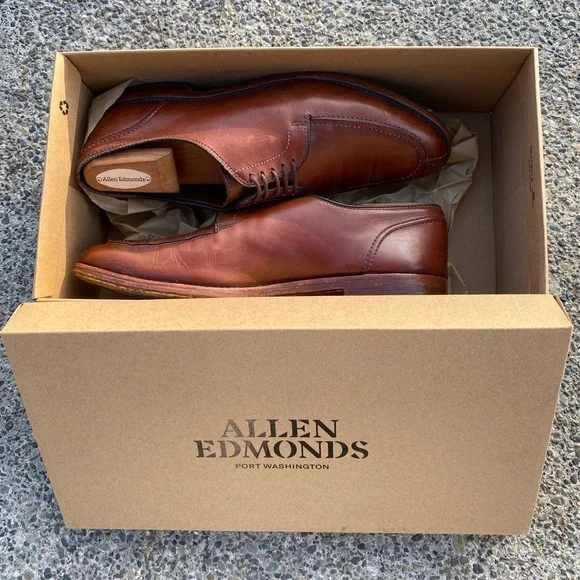 Allen Edmonds LaSalle Men\'s Brown Leather Oxfords s-l400.jpg main image 2